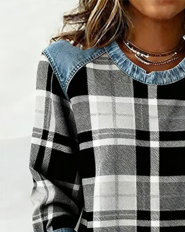 Ella | Bold Patchwork Sweatshirt