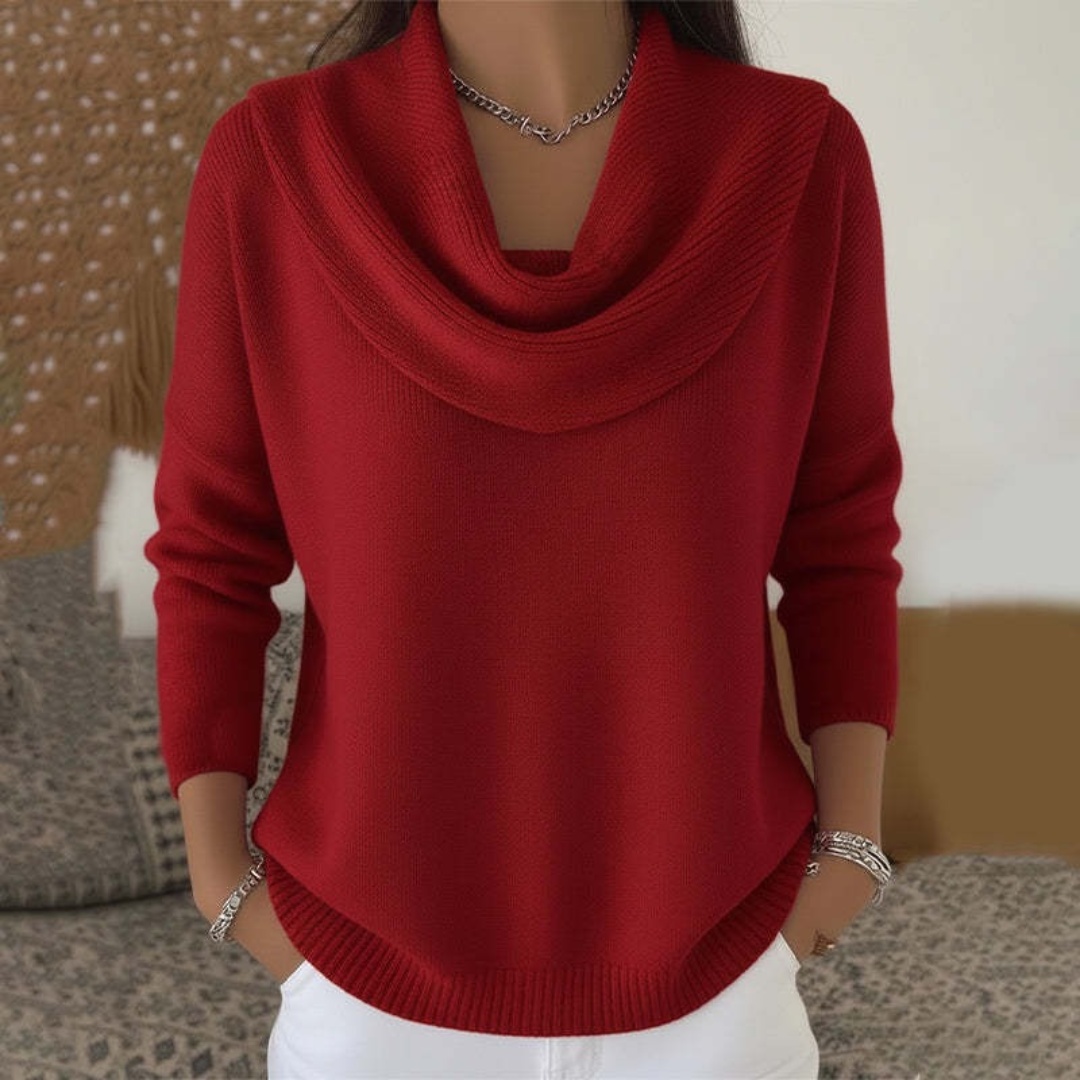 Rowan| Elegant Sweater with Soft Collar
