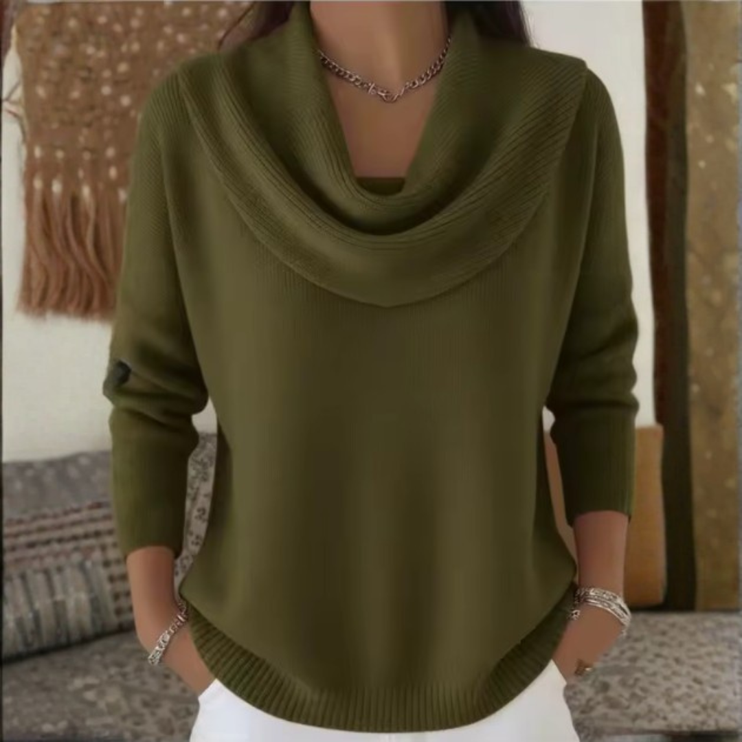 Rowan| Elegant Sweater with Soft Collar
