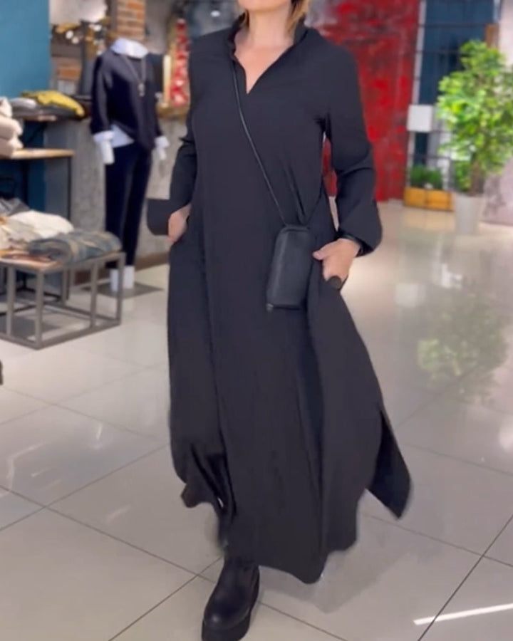 Evie - Retro Vibe Loose Fit Maxi Dress