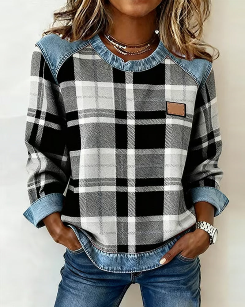 Ella | Bold Patchwork Sweatshirt