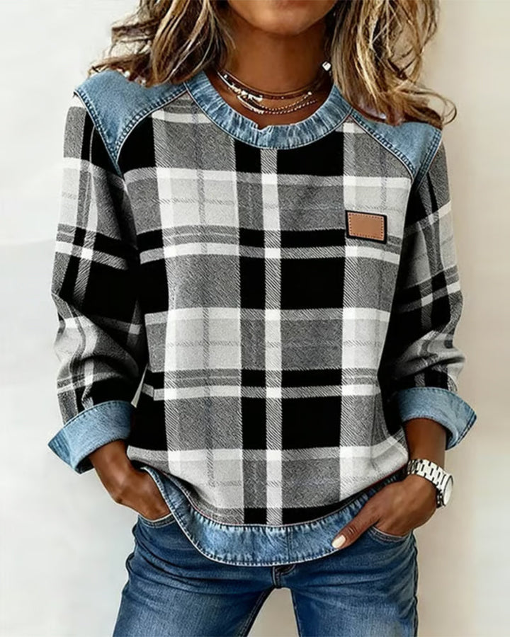 Ella | Bold Patchwork Sweatshirt