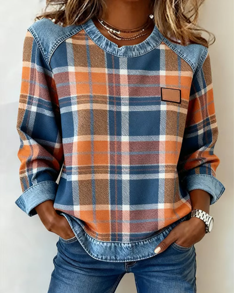 Ella | Bold Patchwork Sweatshirt